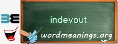 WordMeaning blackboard for indevout